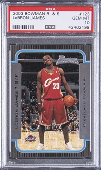 2003-04 Bowman Rookies & Stars #123 LeBron James Rookie Card - PSA GEM MT 10